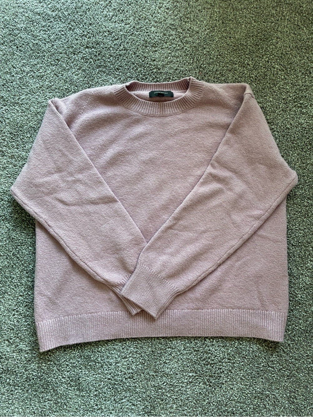 Banana Republic Soft Cotton Blend Crewneck Sweater - Mauve- Size L